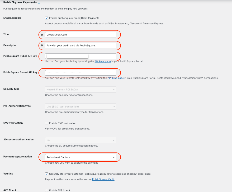 Settings Setup